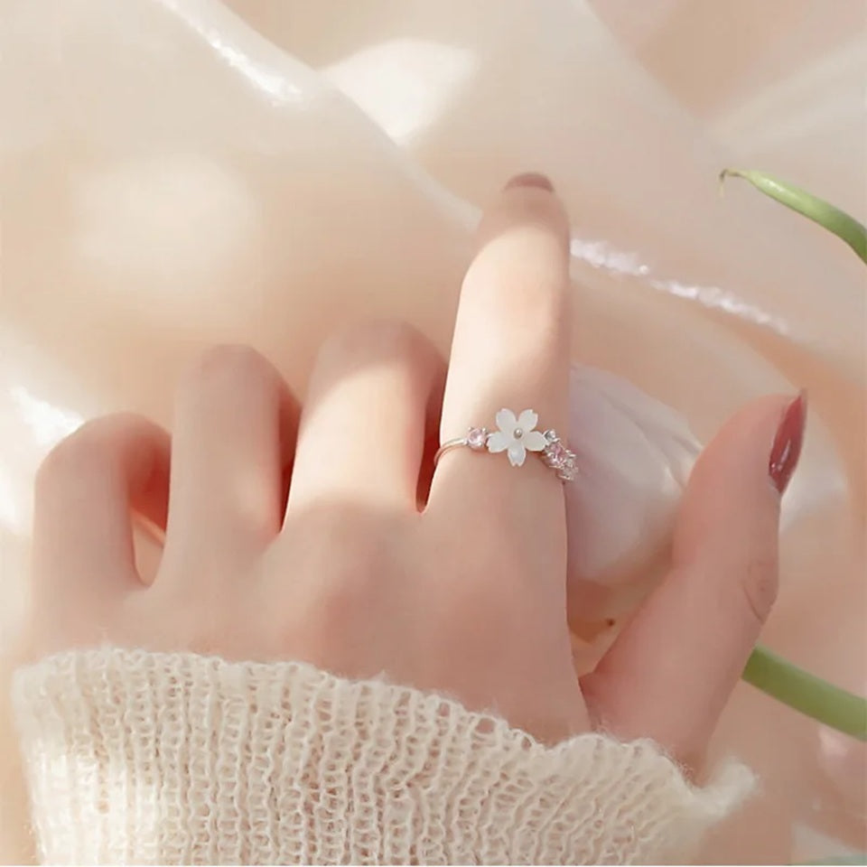Bague Fleur de Sakura Dorée