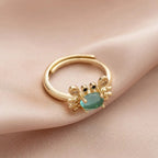 Bague en Forme de Crabe Bleu.