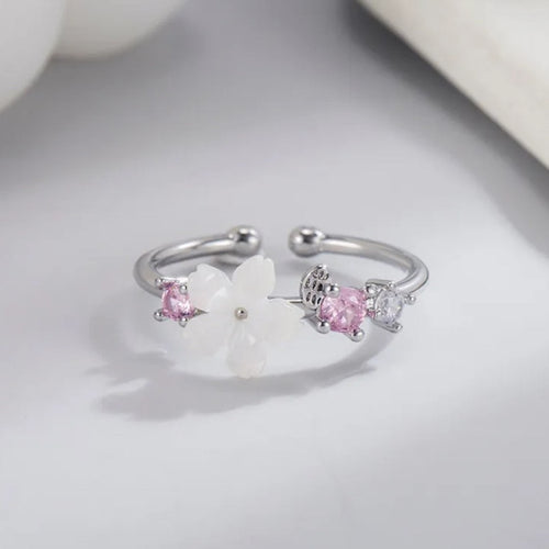 Bague Fleur de Sakura Dorée