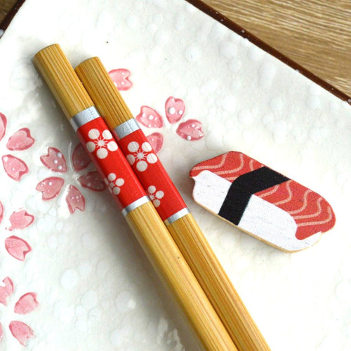Baguettes Japonaises avec Repose en Bambou