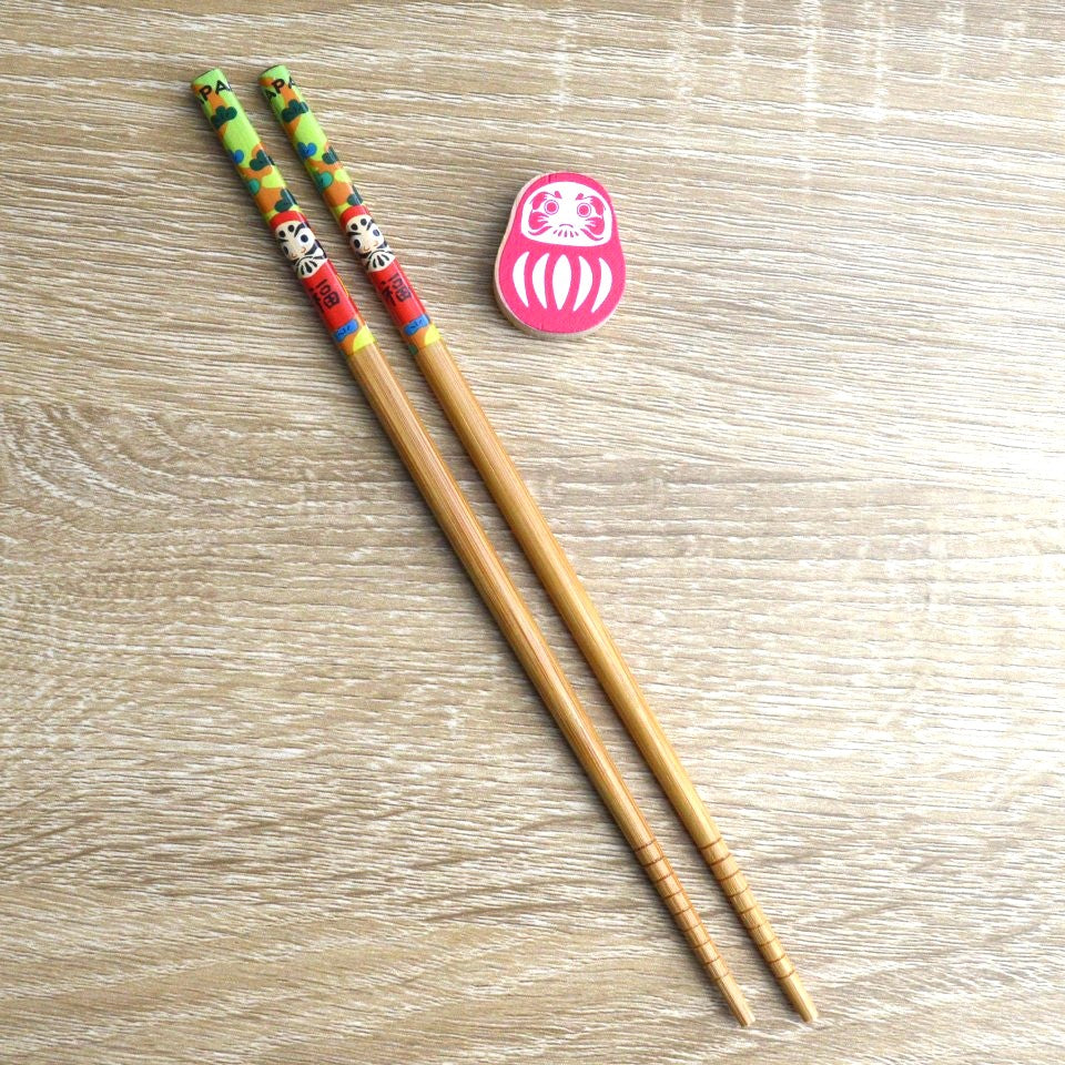 Baguettes Japonaises avec Repose-Baguette Daruma