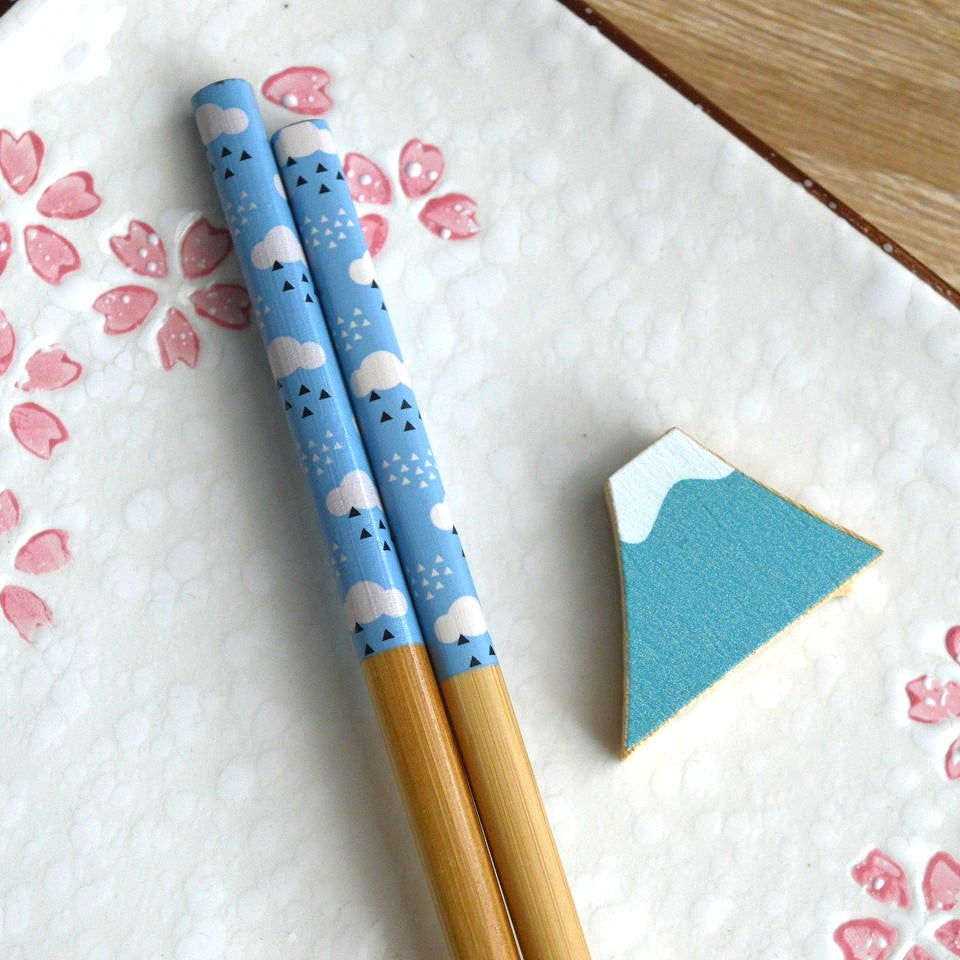Baguettes Japonaises avec Repose Mont Fuji