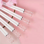 Baguettes en Plastique transparent à Fleurs de Sakura