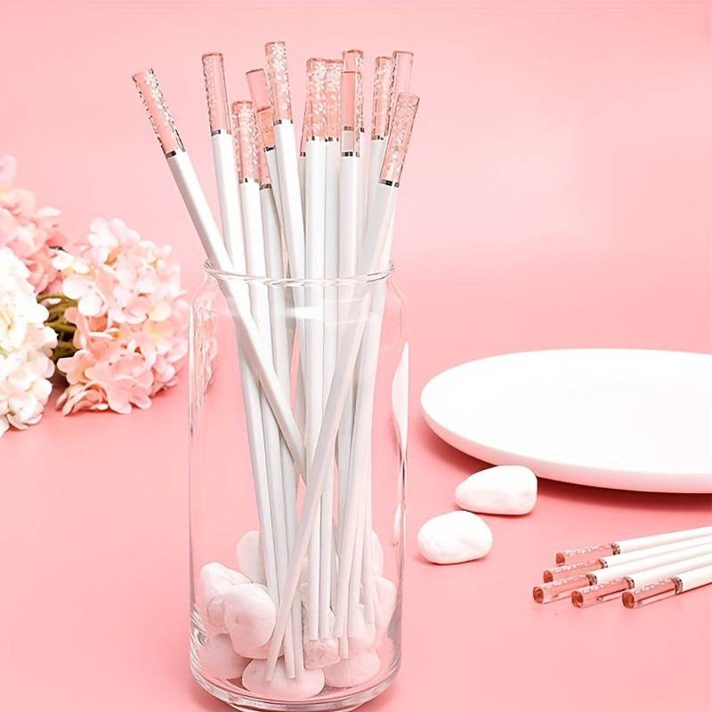 Baguettes en Plastique transparent à Fleurs de Sakura