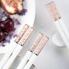 Baguettes en Plastique transparent à Fleurs de Sakura