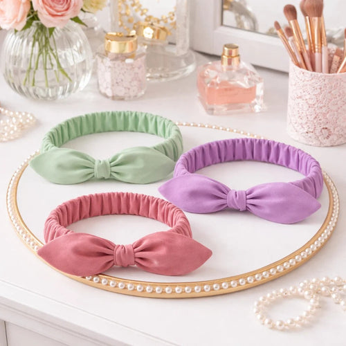 Bandeau en Tissu avec Petit Nœud.