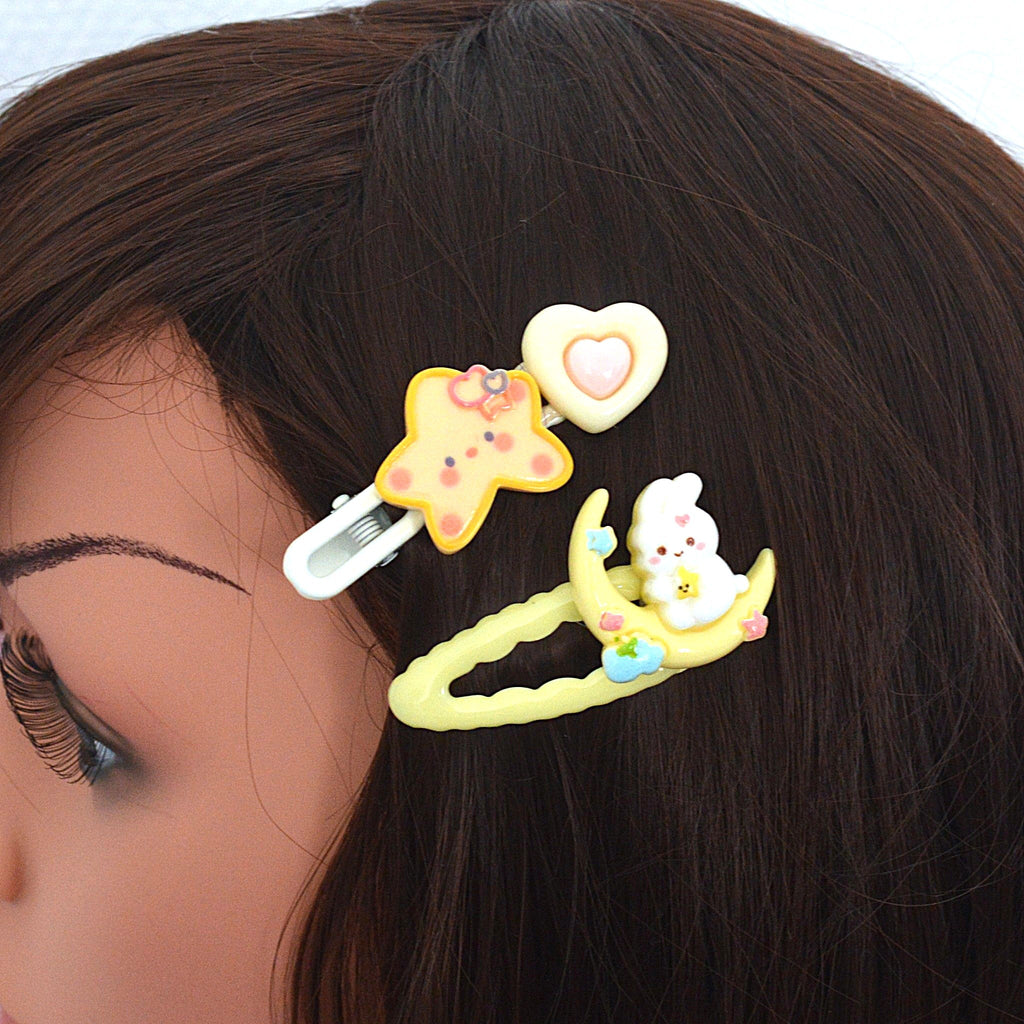 Barrettes Lapin étoilées pour Cheveux