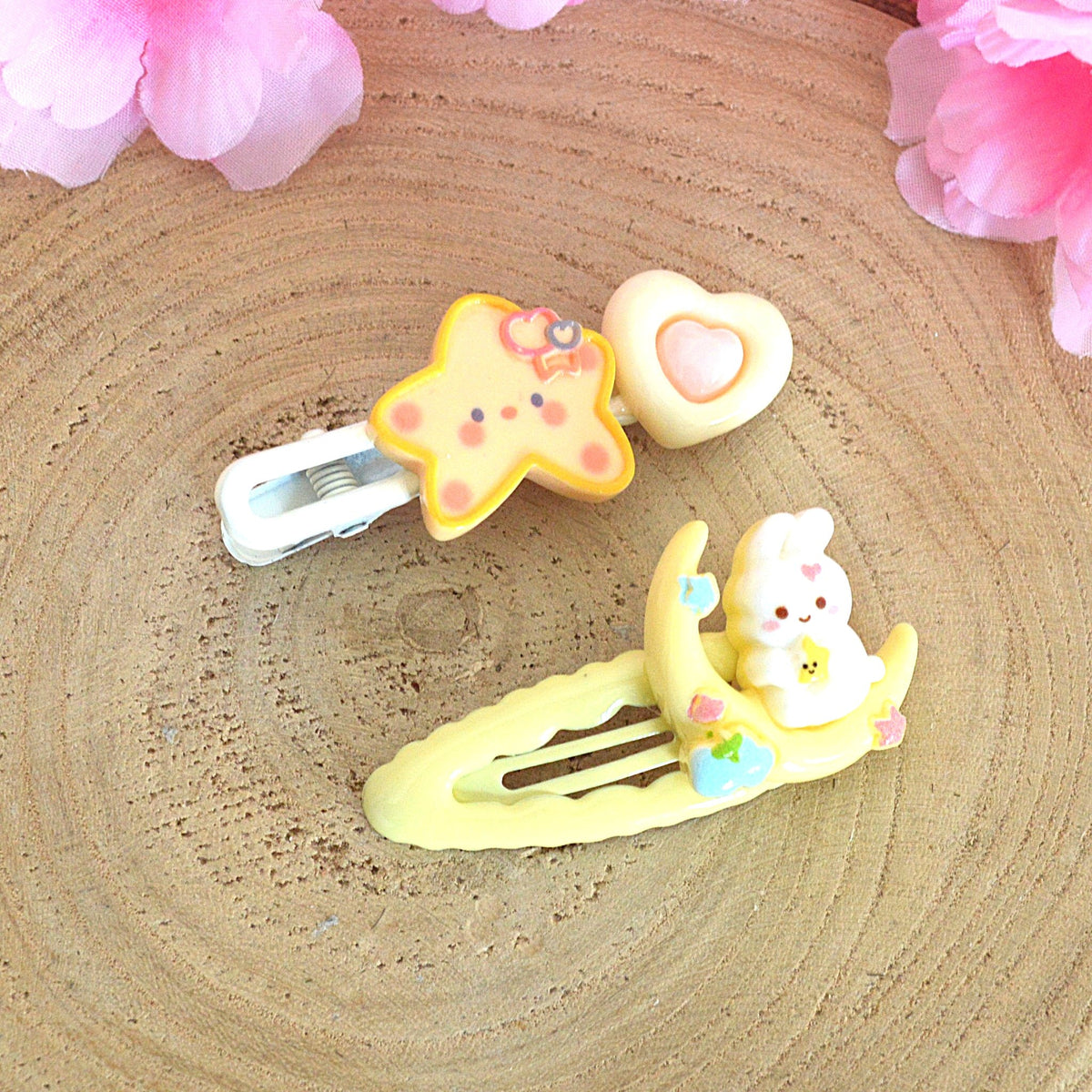 Barrettes Lapin étoilées pour Cheveux