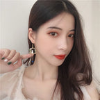 Boucles d'Oreilles Asymétriques Chat Lune et Étoile