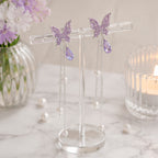 Boucles d'oreilles Papillon Violet
