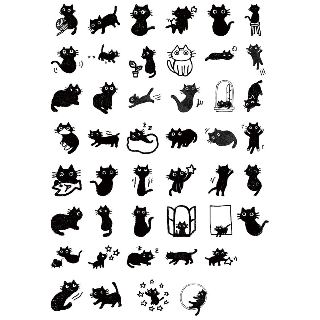 Boîte de Stickers Chats Noirs
