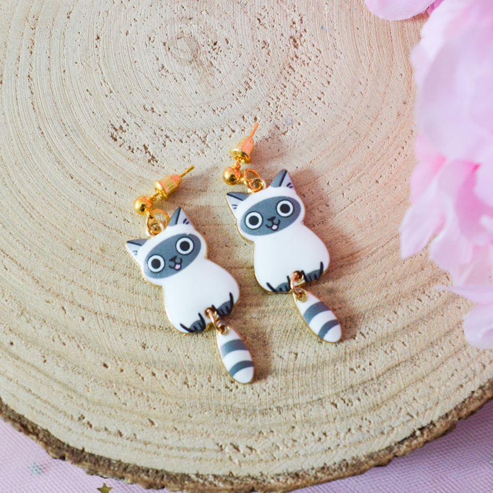 Boucles d'oreilles Chats Adorables