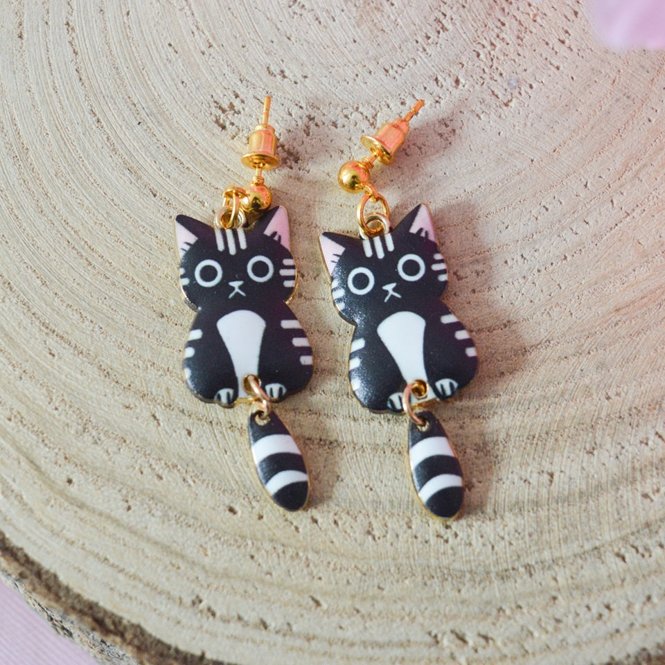 Boucles d'oreilles Chats Adorables