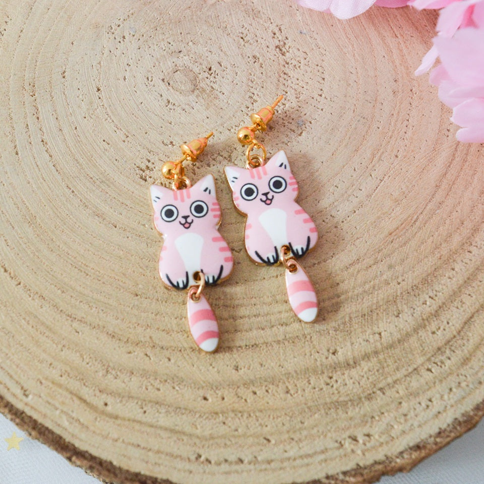 Boucles d'oreilles Chats Adorables