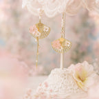 Boucles d'Oreilles Fleur de Sakura Éventail
