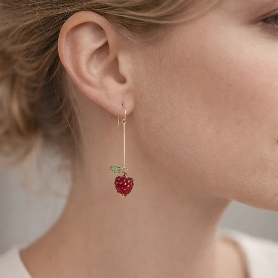 Boucles d'Oreilles Framboise