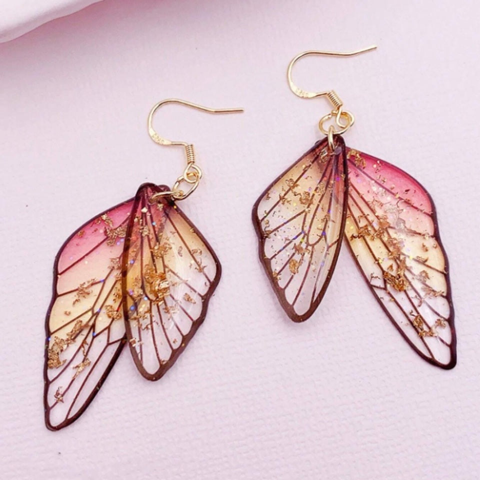 Boucles d'Oreilles Ailes de Fées Argent