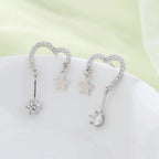 Boucles d'Oreilles Cœurs Scintillants