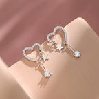 Boucles d'Oreilles Cœurs Scintillants