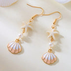 Boucles d'Oreilles Étoile de Mer en Coquillage