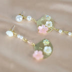 Boucles d'Oreilles Fleur de Sakura Éventail