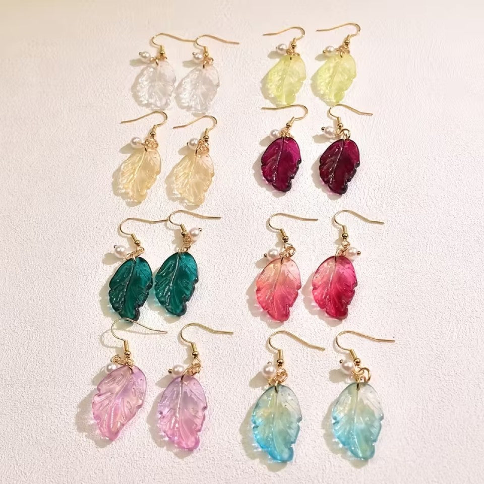 Petites Boucles d'Oreilles en Feuille