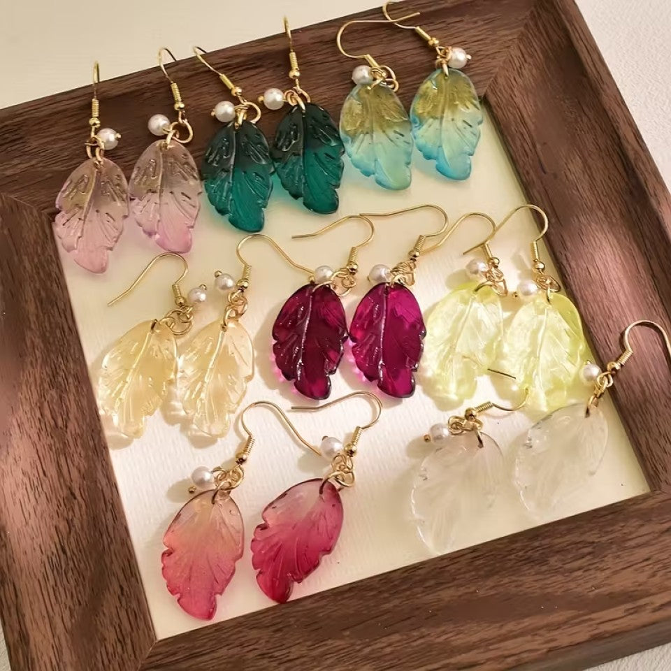 Petites Boucles d'Oreilles en Feuille