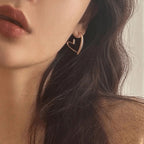 Boucles d'Oreilles en Cœur Doré