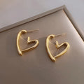Boucles d'Oreilles en Cœur Doré