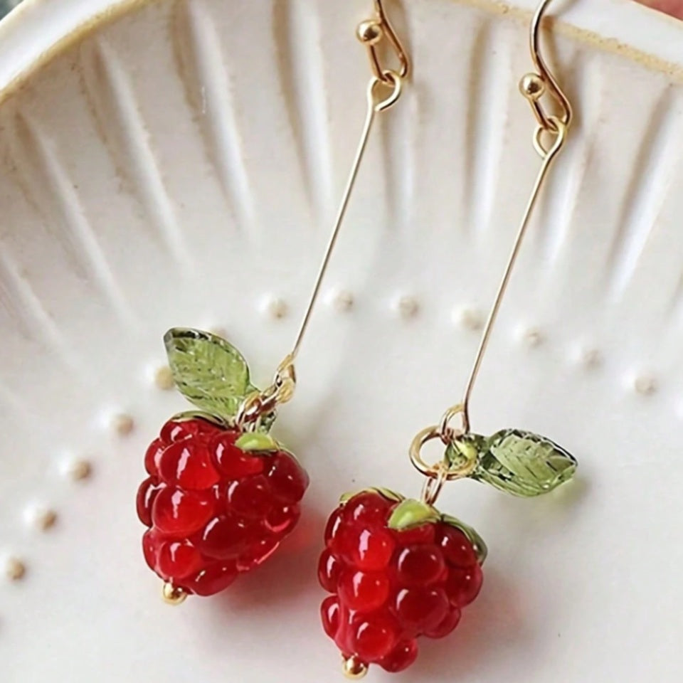 Boucles d'Oreilles Framboise