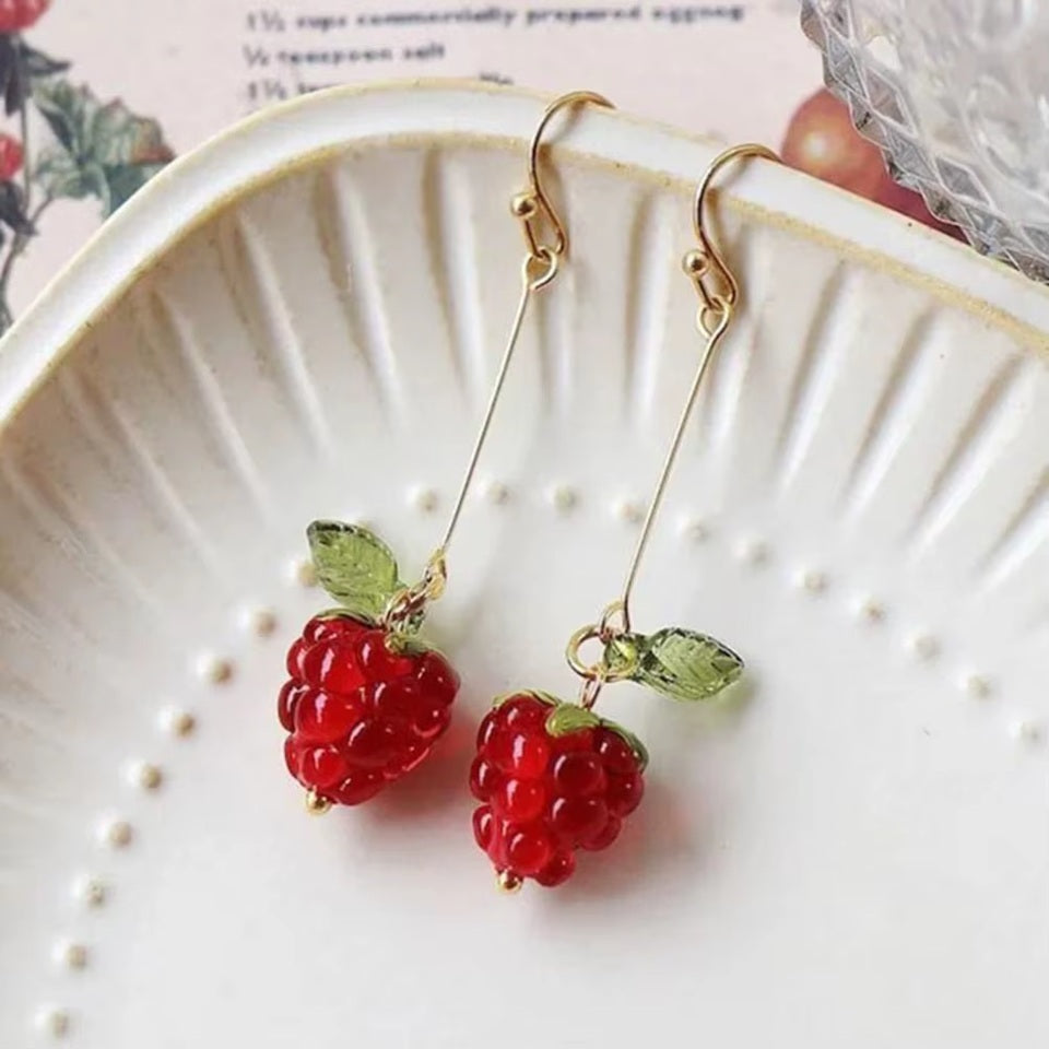 Boucles d'Oreilles Framboise