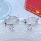 Boucles d'Oreilles Goutte en Strass