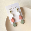 Boucles d'oreilles Sapin Émeraude