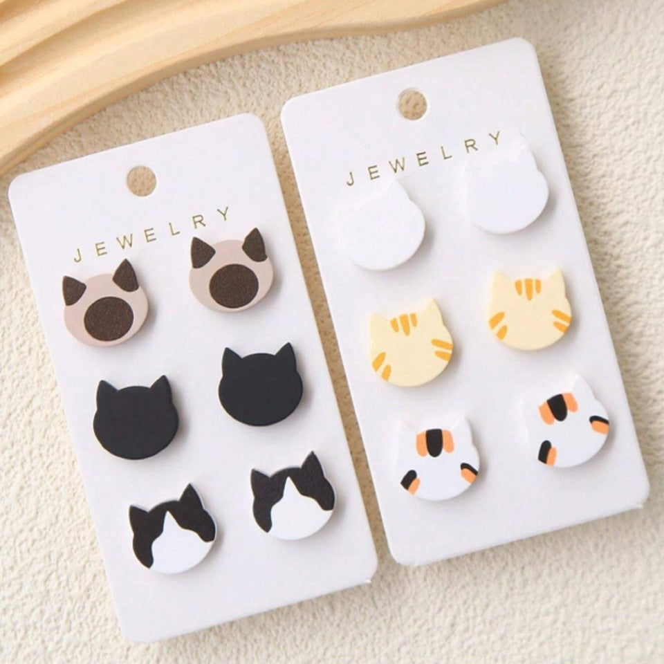 Boucles d'Oreilles Chat Élégantes