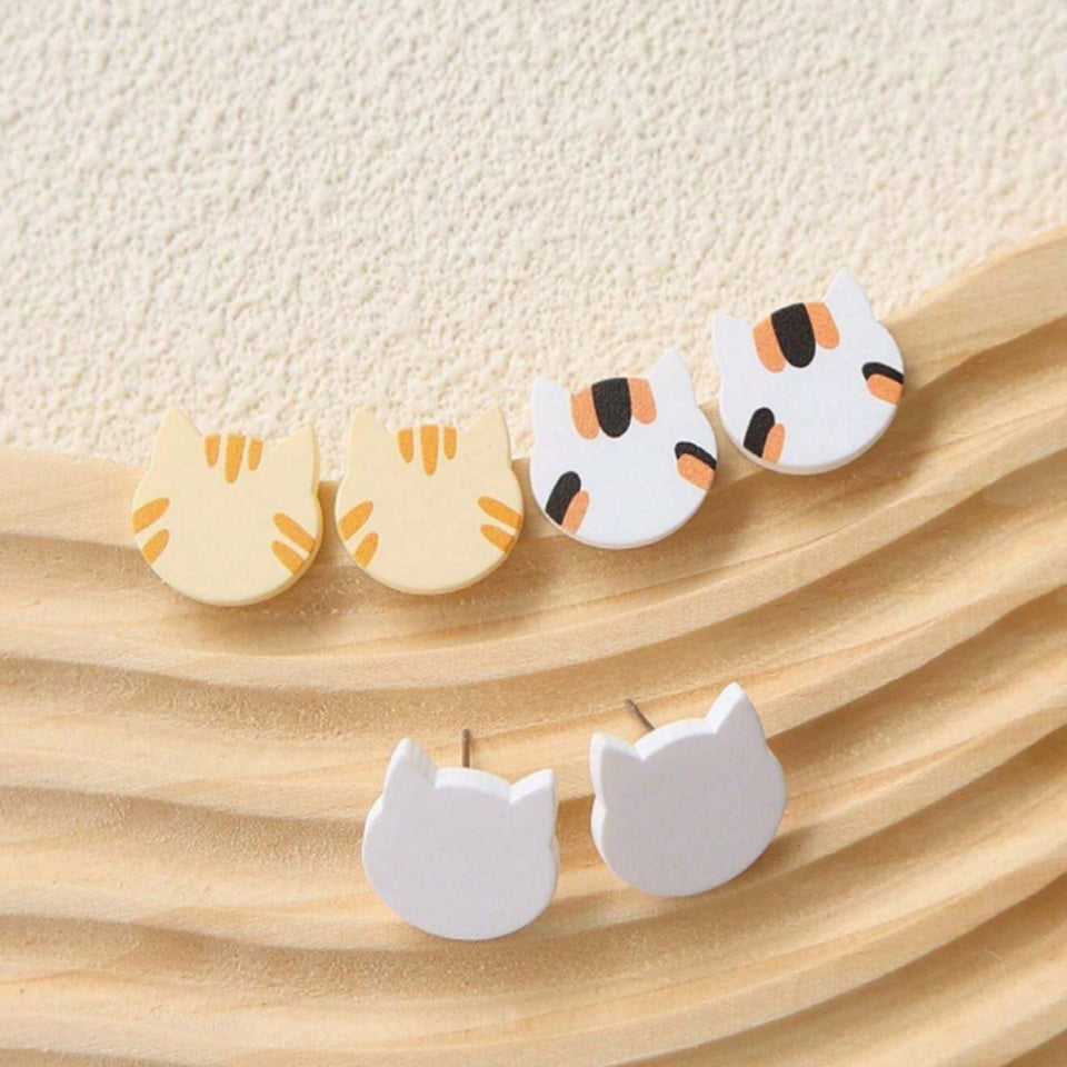 Boucles d'Oreilles Chat Élégantes