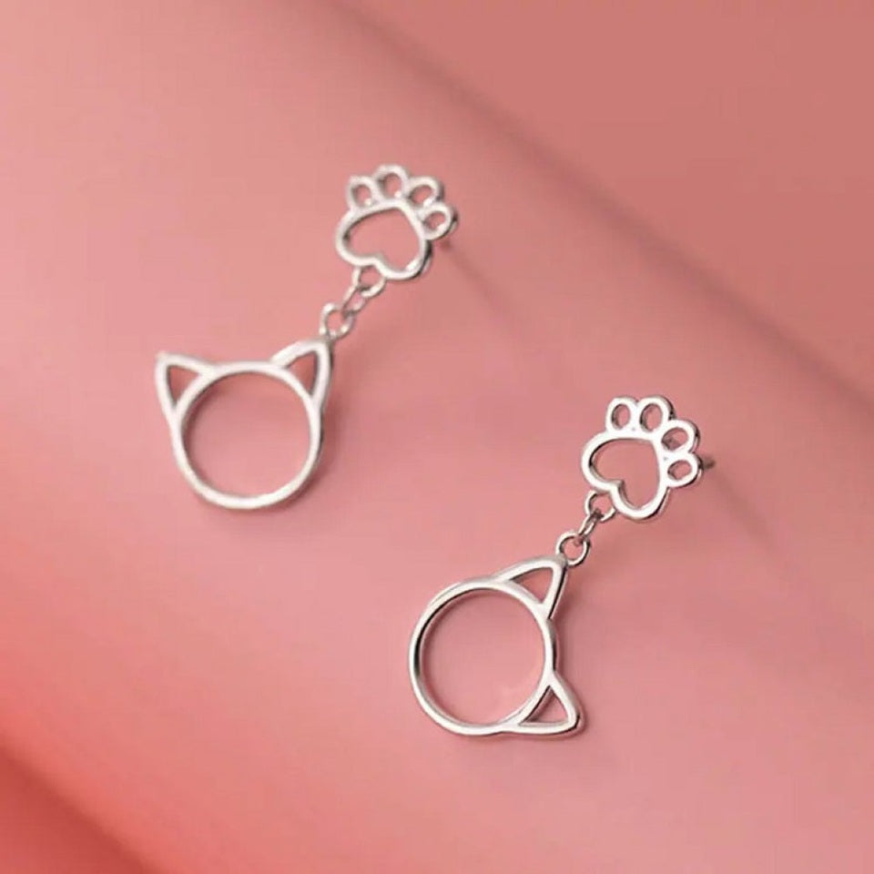 Boucles d'Oreilles en Forme de Chat