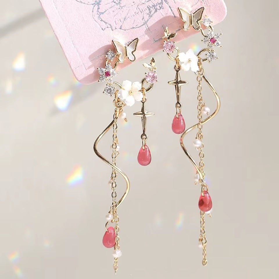 Boucles d'Oreilles Tourbillon Floral