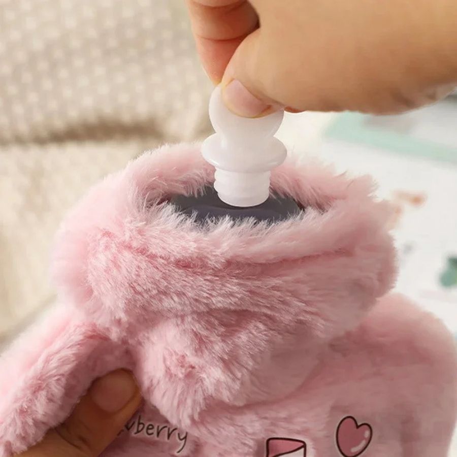 Bouillotte en Peluche Crème au Lapin en Montgolfière E