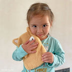 Bouillotte en Peluche Rose Pâle Lapin avec Visage Brodé