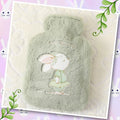 Bouillotte en Peluche Verte Sage avec Lapin Adorable