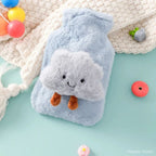 Bouillotte en Peluche Bleu Ciel avec Nuage Souriant