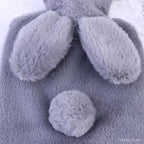 Housse de Bouillotte en Peluche Lapin Gris