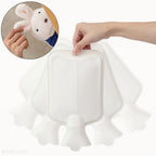 Bouillotte en Peluche Lapin Blanc avec Écharpe Bleue
