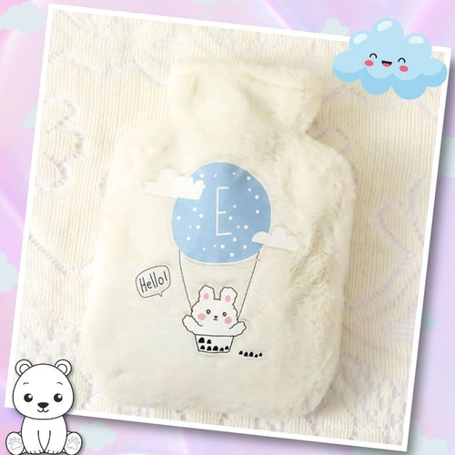 Bouillotte en Peluche Crème au Lapin en Montgolfière E