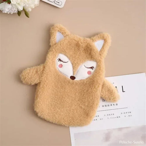 Bouillotte en Peluche Renard Beige Endormi