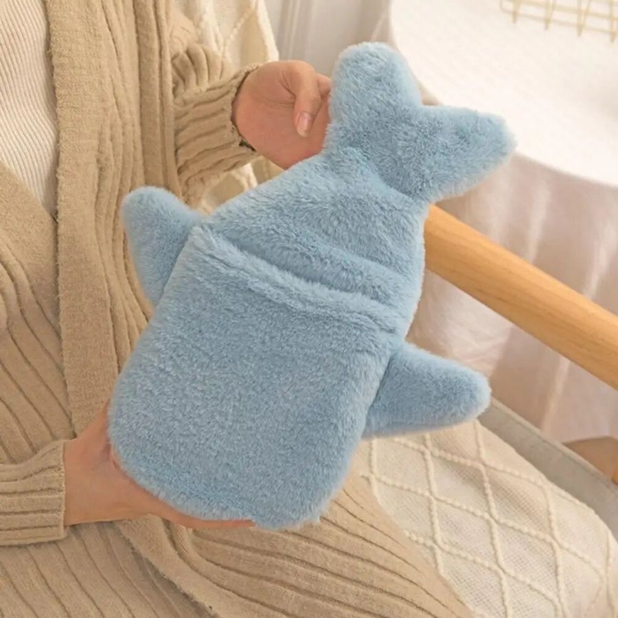Bouillotte en Peluche Requin Bleu Mignon