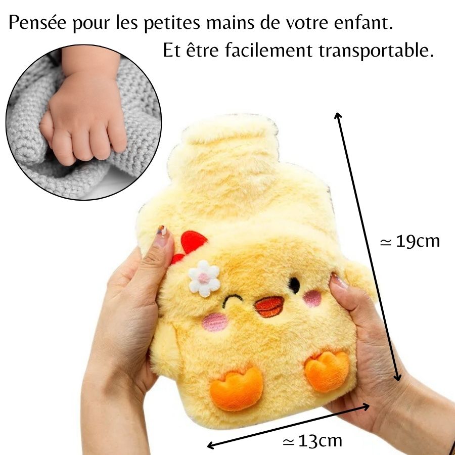 Bouillotte en Peluche Poussin Jaune