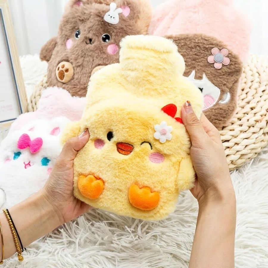 Bouillotte en Peluche Poussin Jaune