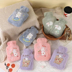 Bouillotte en Peluche Bleu Ciel Ours et Planète Kawaii