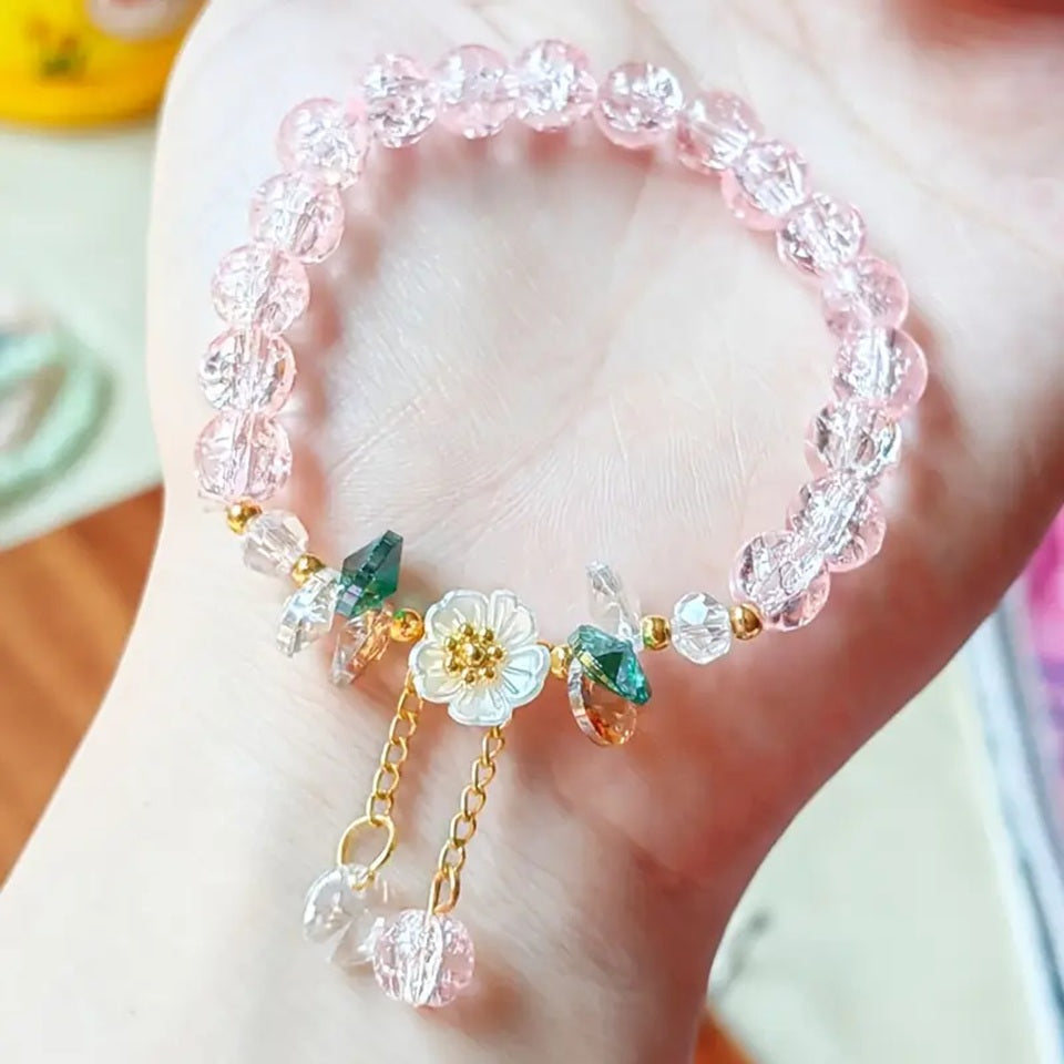 Bracelet de Perles en Fleur de Sakura